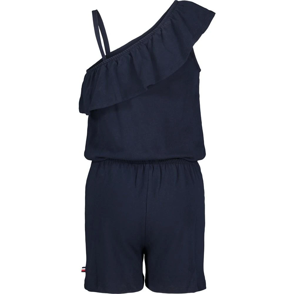 商品Tommy Hilfiger|Big Girls Signature Logo One Shoulder Romper,价格¥127,第2张图片详细描述
