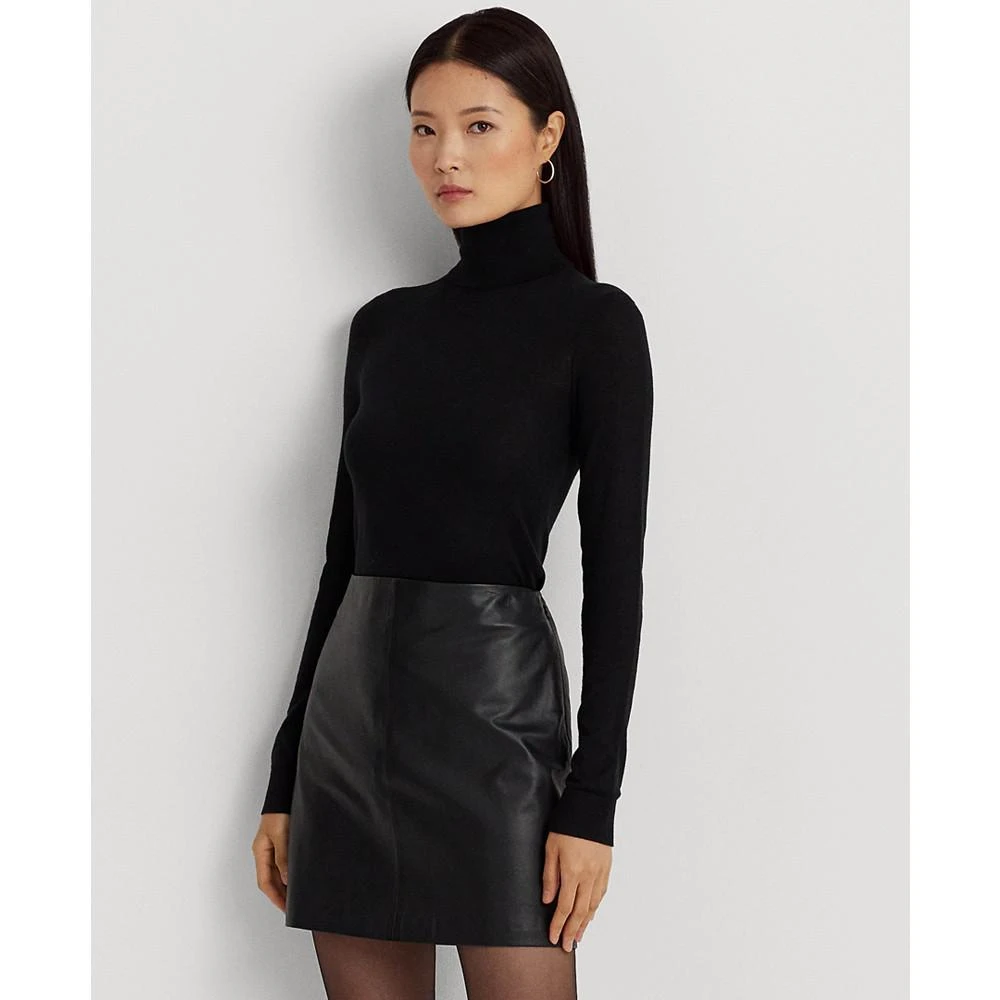 商品Ralph Lauren|Women's Leather Pencil Miniskirt,价格¥865,第4张图片详细描述