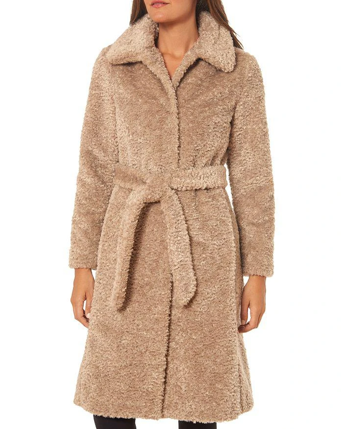商品Vince Camuto|Faux Fur Teddy Wrap Coat,价格¥1038,第4张图片详细描述