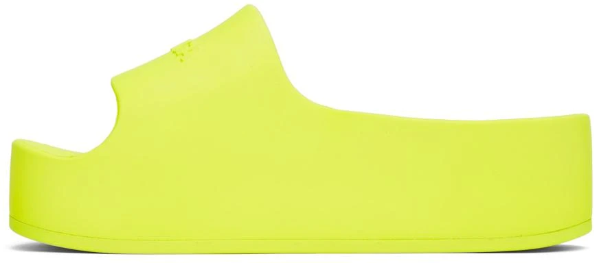 商品Balenciaga|Yellow Chunky Platform Slides,价格¥2332,第3张图片详细描述