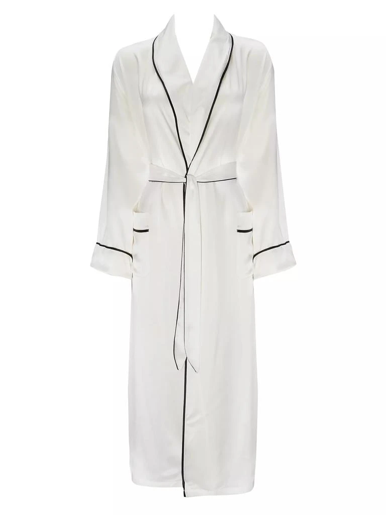 商品Gingerlily|Contrast Piping Silk Robe,价格¥2998,第1张图片