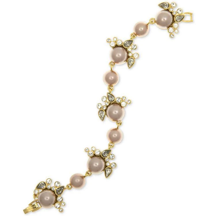 商品Givenchy|Gold-Tone Crystal & Imitation Pearl Flex Bracelet,价格¥584,第1张图片