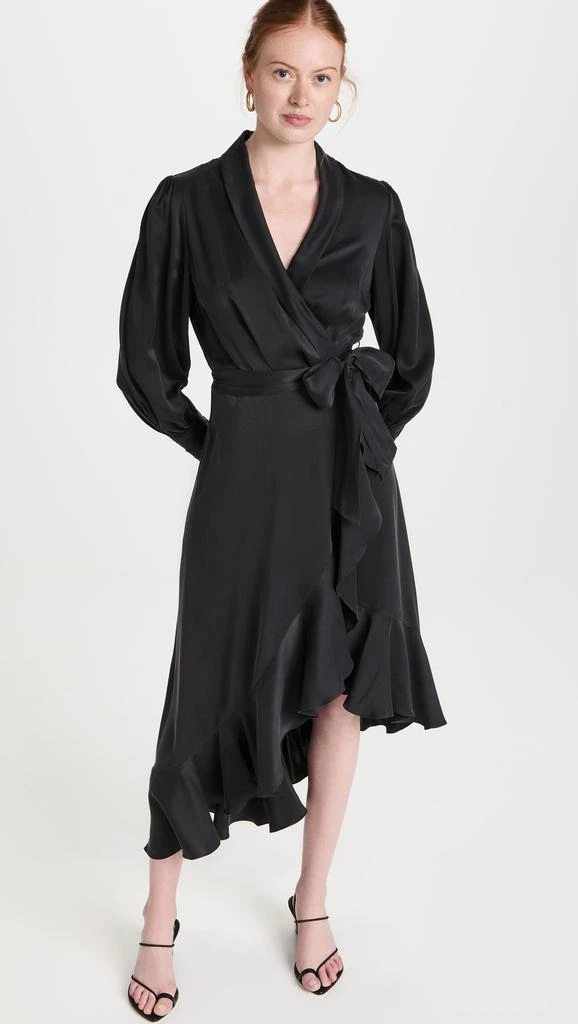 商品Zimmermann|Zimmermann 真丝裹身中长连衣裙,价格¥4761,第4张图片详细描述