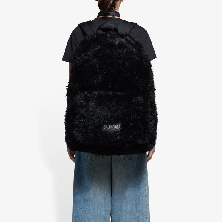 商品[国内直发] Balenciaga|巴黎世家 图案印花圆领套头短袖T恤 女款 黑色,价格¥2919,第5张图片详细描述