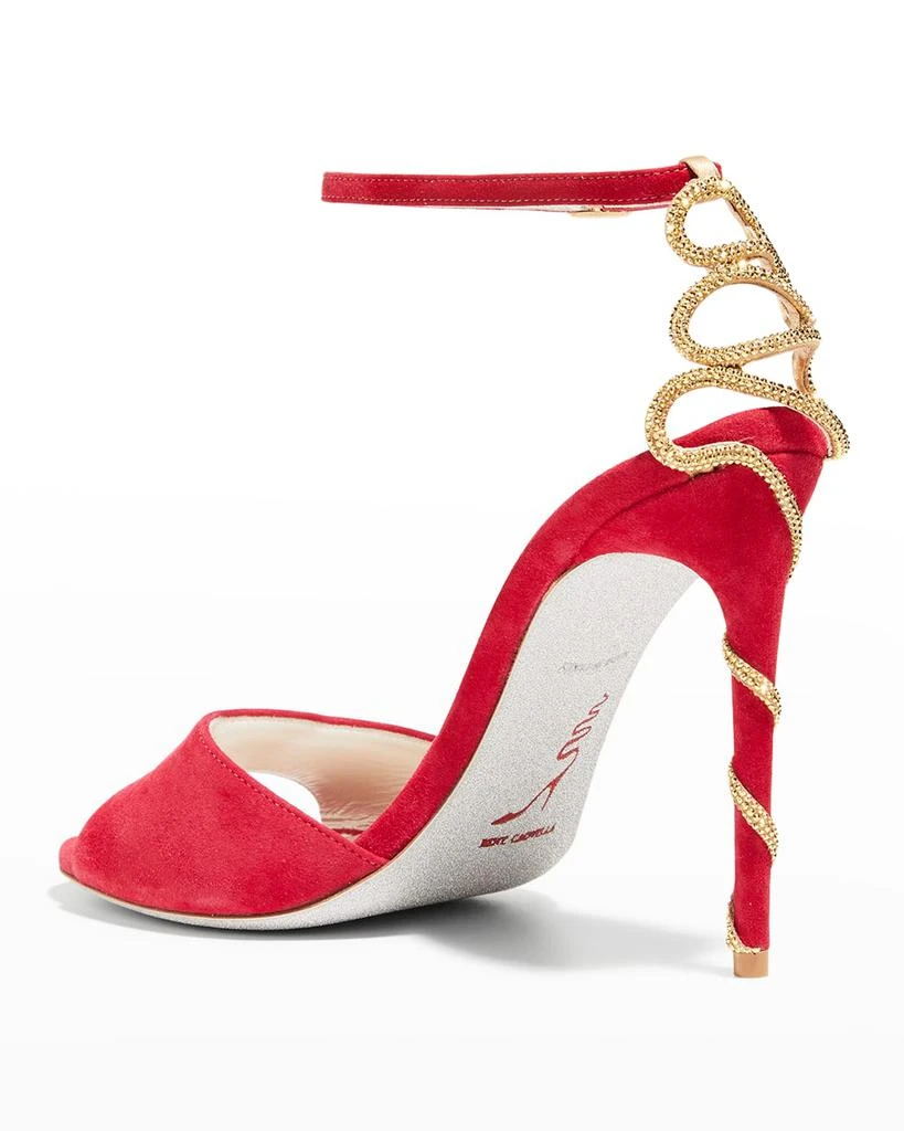 商品Rene Caovilla|Snake Ankle-Strap Stiletto Sandals,价格¥3321,第4张图片详细描述
