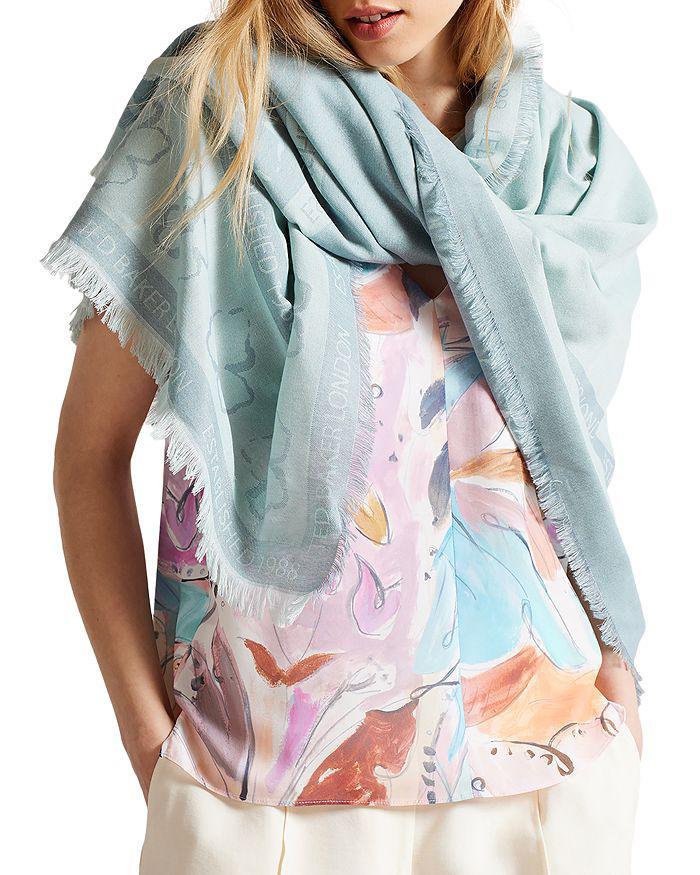 商品Ted Baker London|Kemily Magnolia Large Square Scarf,价格¥473,第1张图片