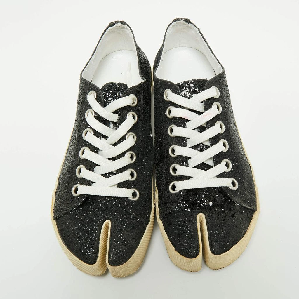 商品[二手商品] MAISON MARGIELA|Maison Martin Margiela Black Glitter Tabi Low Top Sneakers Size 37,价格¥1431,第3张图片详细描述