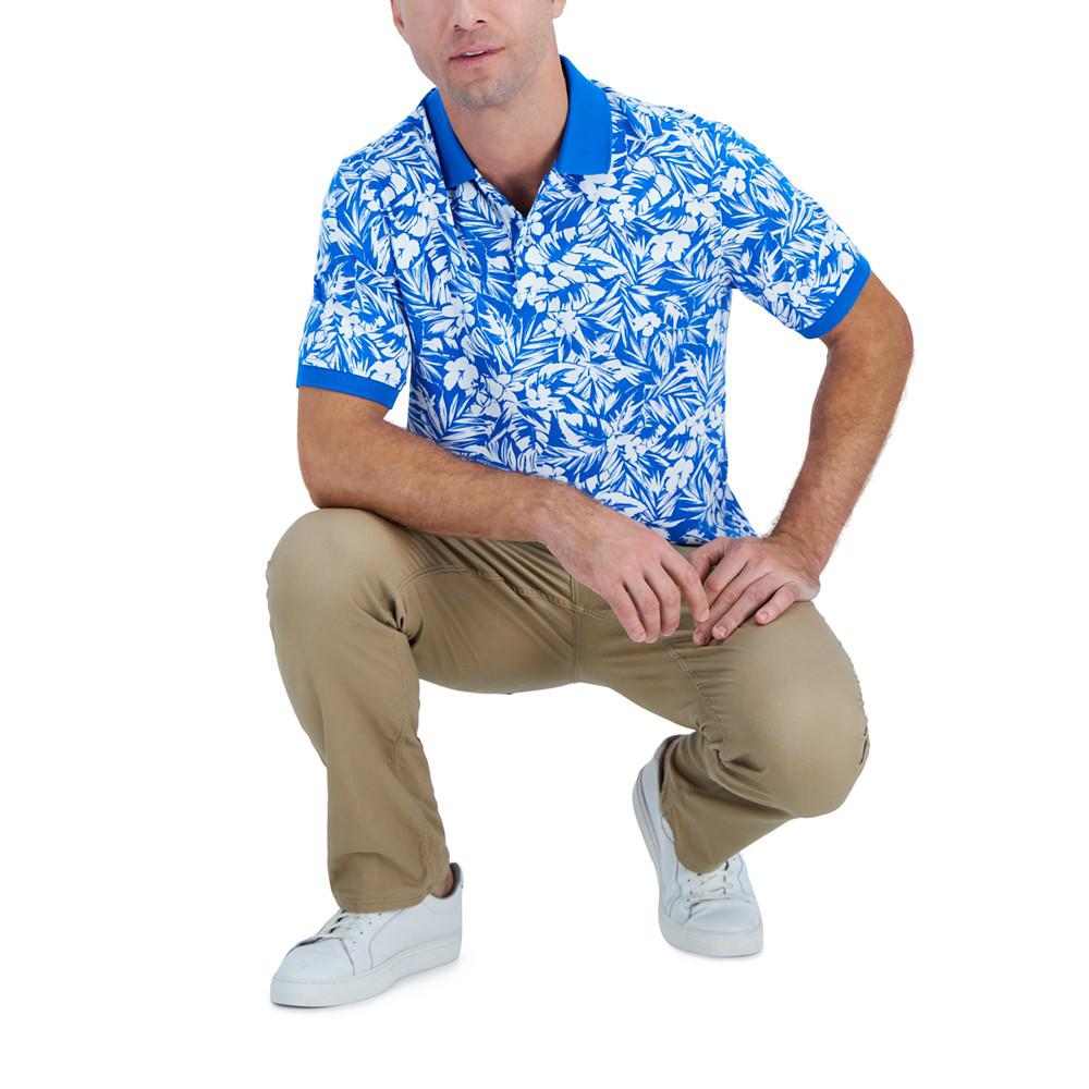 Men's Short-Sleeve Tropical Print Polo, Created for Macy's商品第3张图片规格展示