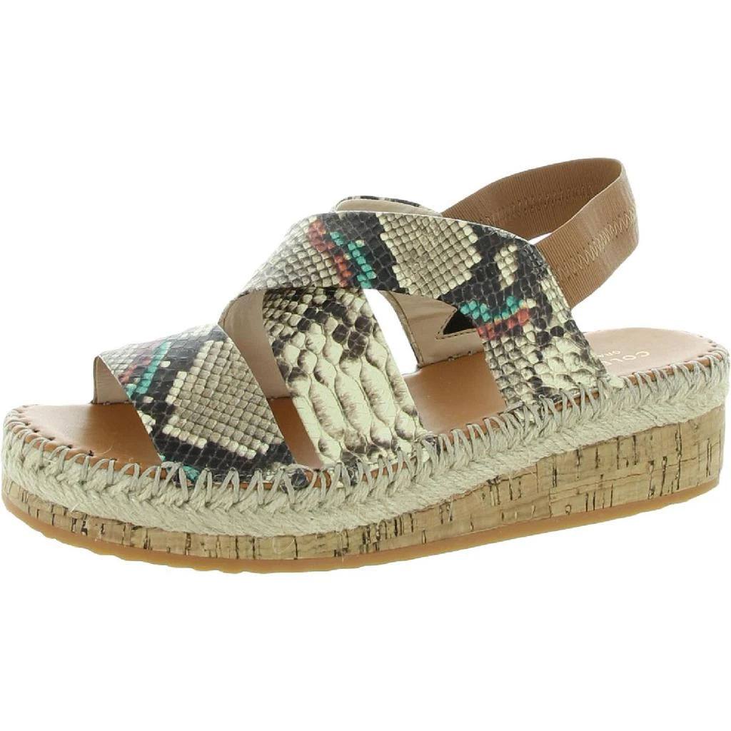 商品Cole Haan|Cole Haan Womens Cloud Vero Leather Embossed Slingback Sandals,价格¥155,第1张图片