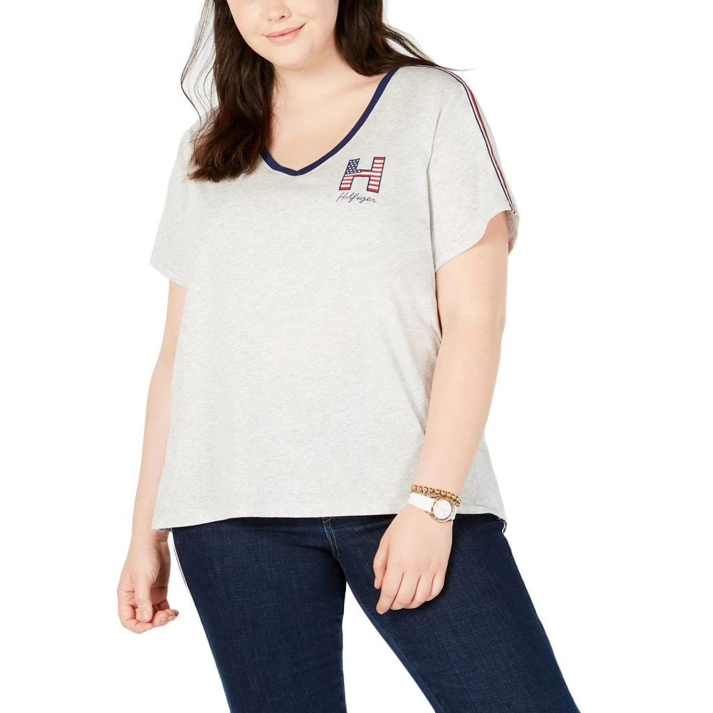 商品Tommy Hilfiger|Tommy Hilfiger Sport Womens Plus Fitness Running T-Shirt,价格¥100,第1张图片