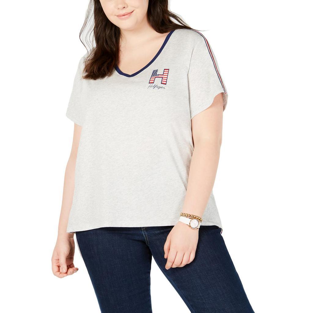商品Tommy Hilfiger|Tommy Hilfiger Sport Womens Plus Fitness Running T-Shirt,价格¥96,第1张图片