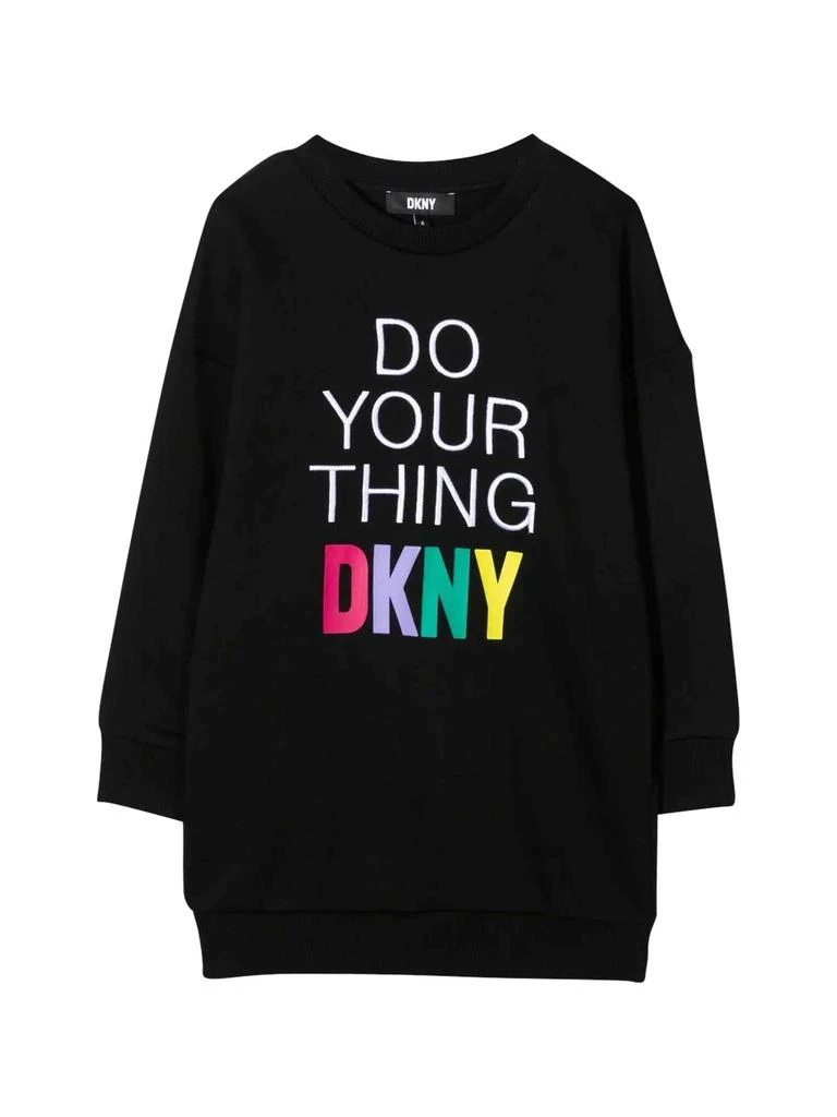 商品DKNY|DKNY Black Sweatshirt Dress Teen Girl,价格¥936,第1张图片