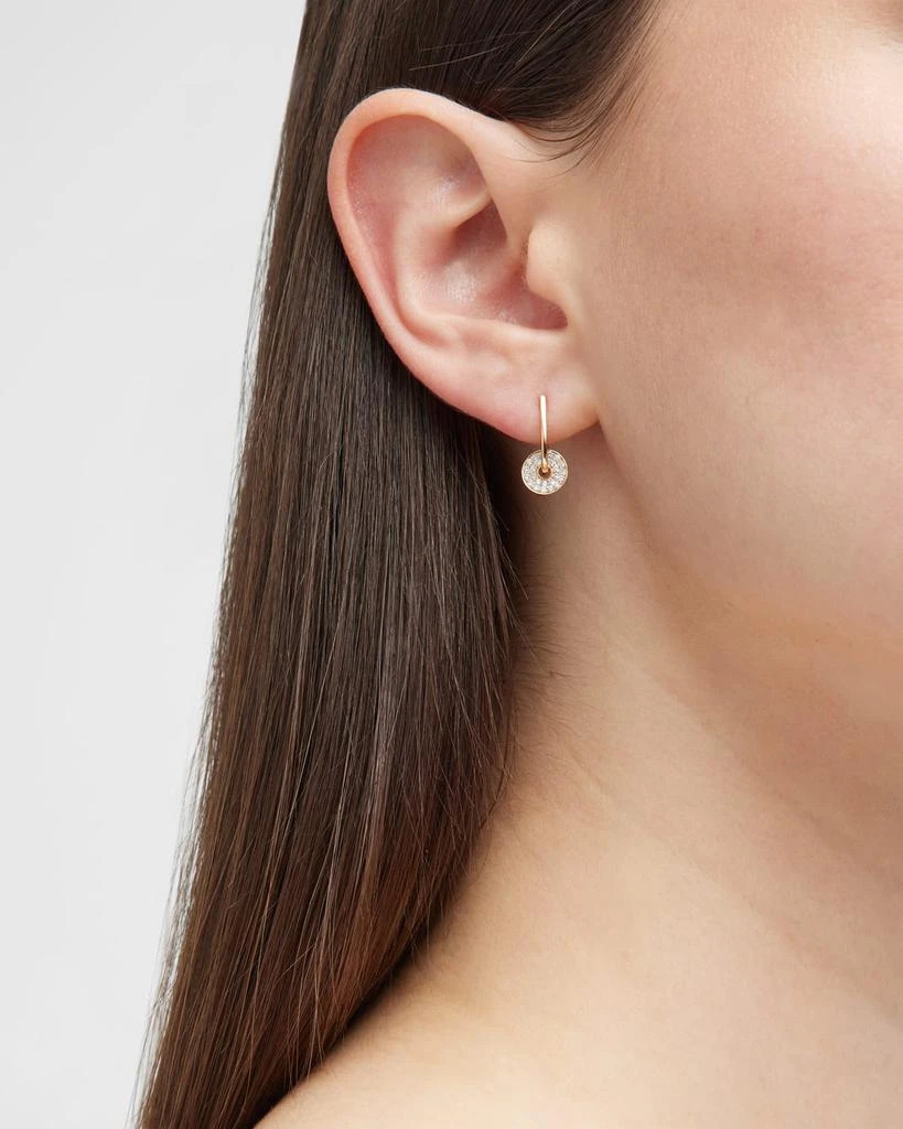 商品Ginette NY|18K Mini Diamond Donut Hoop Earrings,价格¥12151,第2张图片详细描述