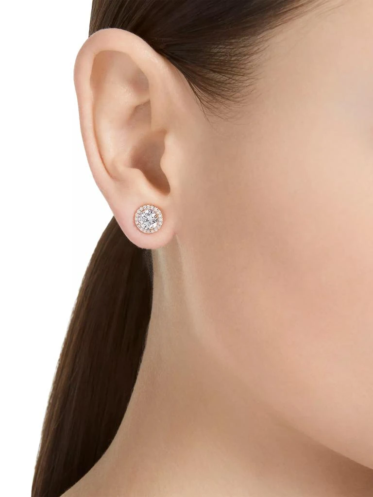 商品Swarovski|Una Rose Goldtone & Crystal Halo Stud Earrings,价格¥888,第4张图片详细描述