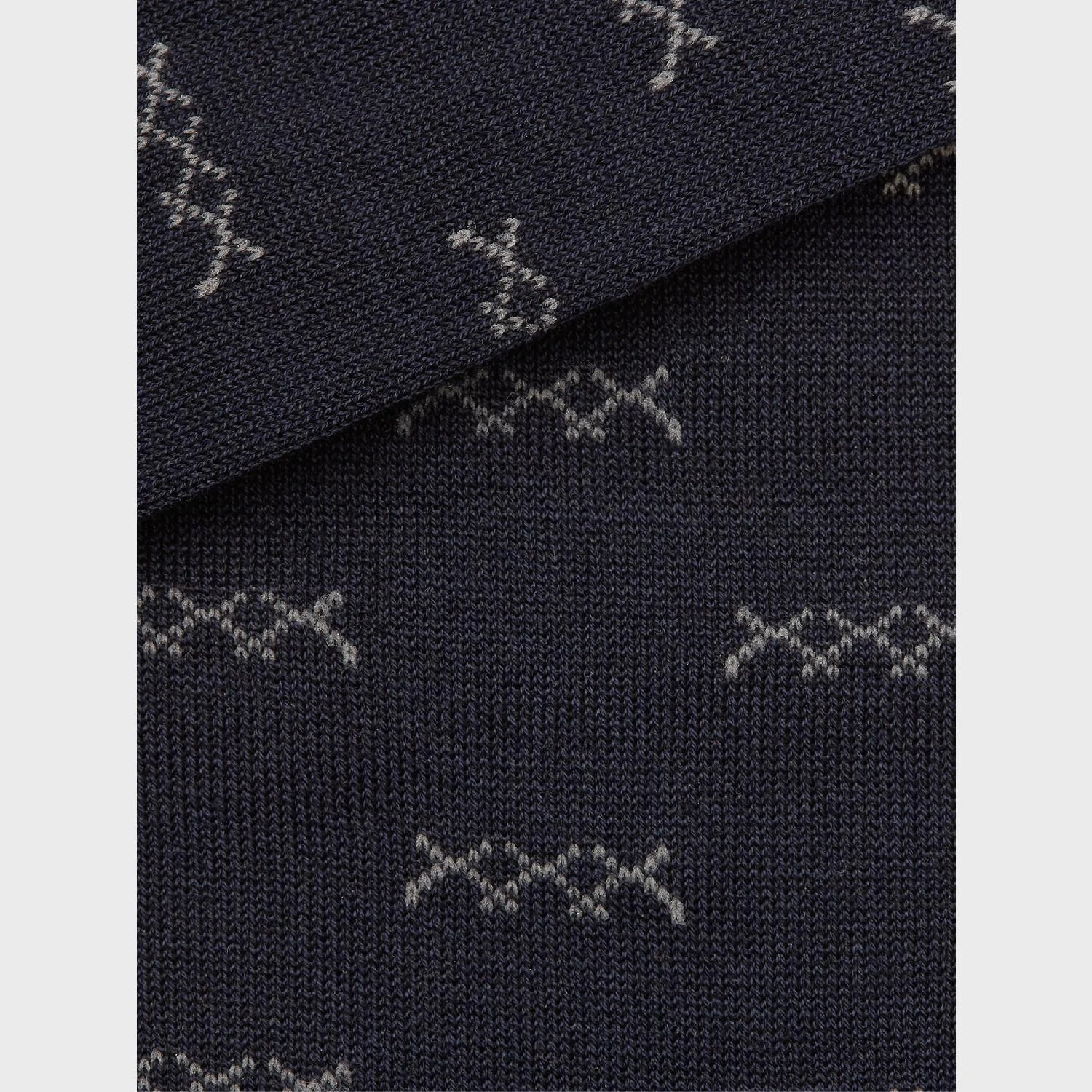 包邮包税【预售7天发货】 ZEGNA杰尼亚 23秋冬 男士 袜子 Navy Blue Iconic Triple X Mid Calf Socks N5V40-525-409 商品