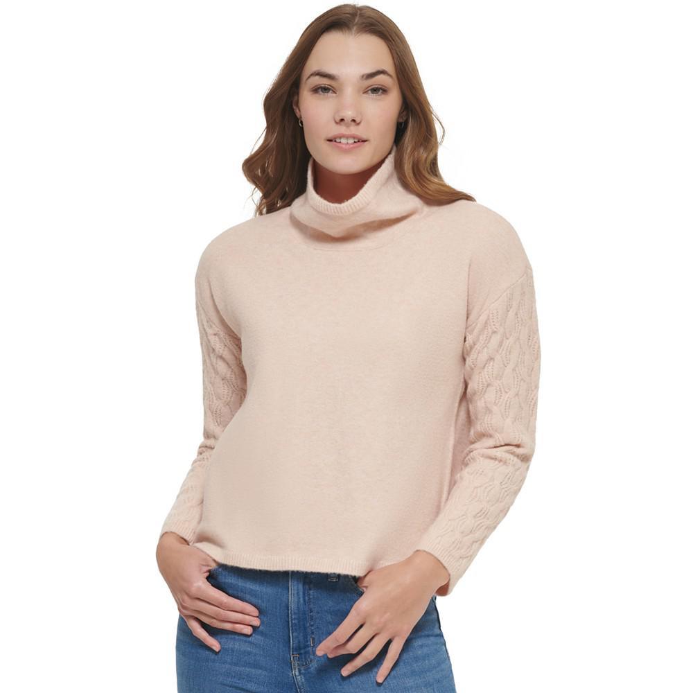 商品Calvin Klein|Women's Cable Knit Sleeve Sweater,价格¥322,第5张图片详细描述