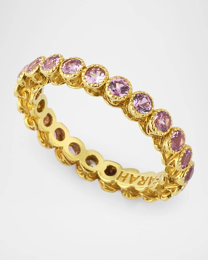 商品Tanya Farah|18K Yellow Gold Modern Etruscan Pink Sapphire Stack Ring, Size 6.5,价格¥21608,第2张图片详细描述