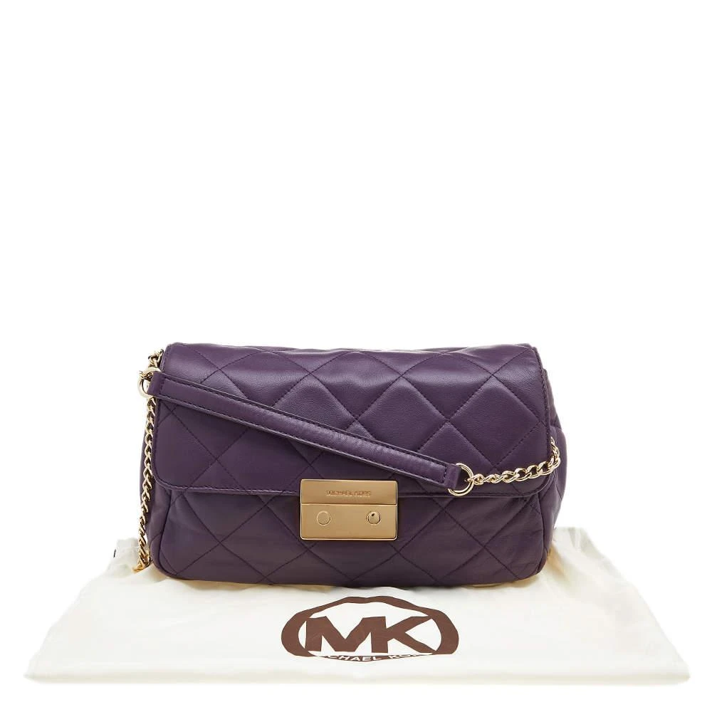 Michael Kors Purple Quilted Leather Sloan Chain Bag 商品