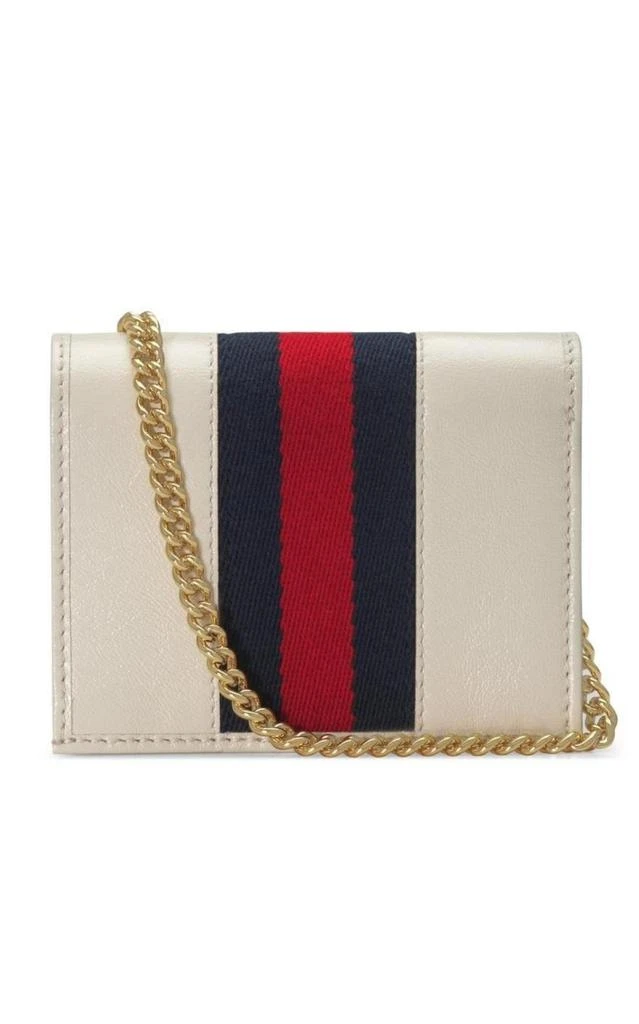 商品Gucci|White Rajah Chain Card Case Wallet,价格¥6469,第3张图片详细描述