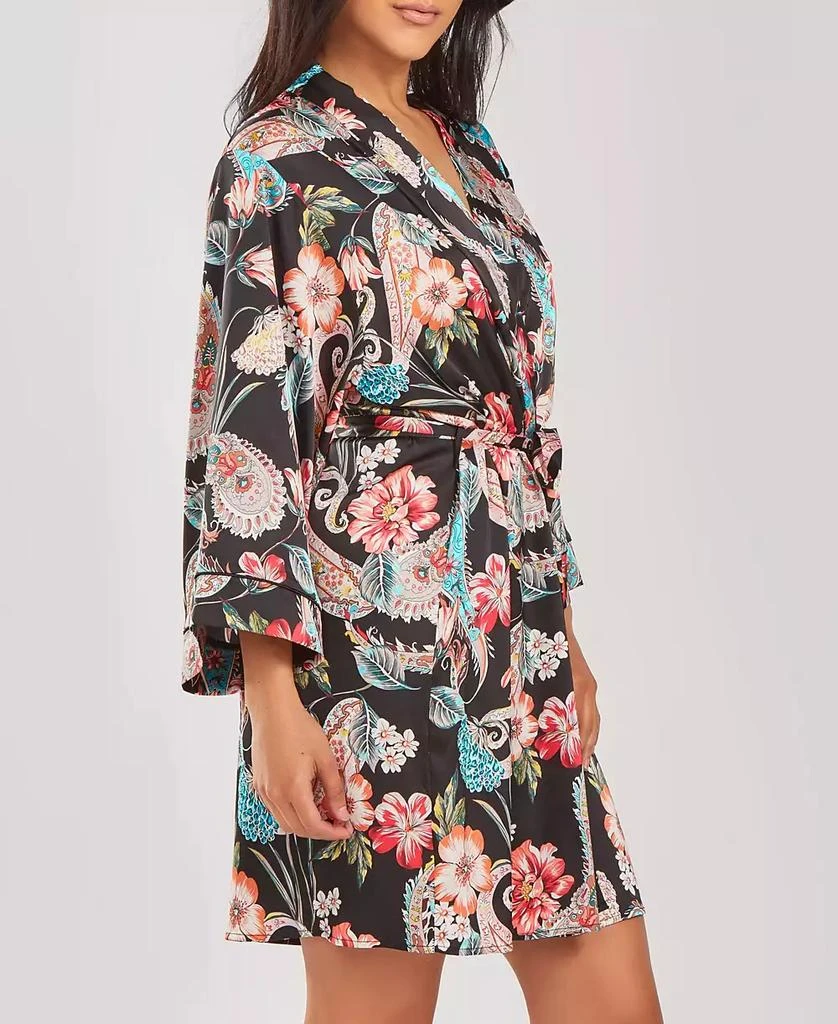 商品iCollection|Women's Silky Soft Short Printed Robe,价格¥544,第3张图片详细描述