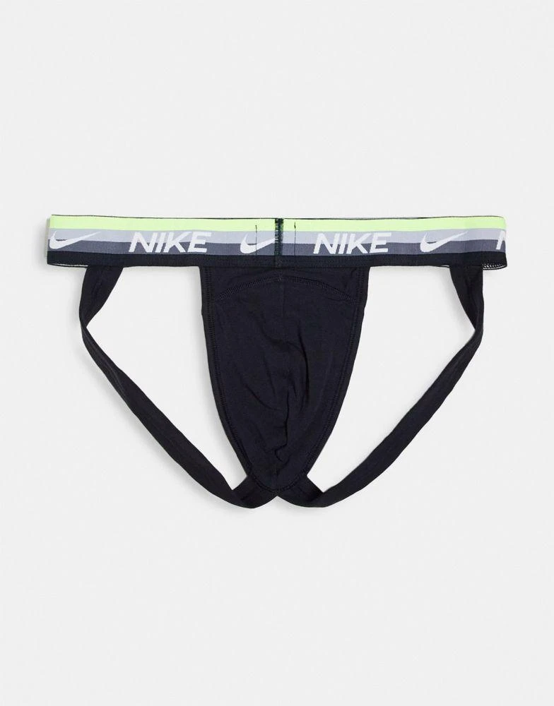 商品NIKE|Nike 3 pack jock straps in black with coloured waistbands,价格¥218,第2张图片详细描述