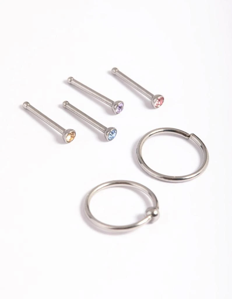 商品Lovisa|Surgical Steel Pastel Nose Stud Pack,价格¥136,第2张图片详细描述