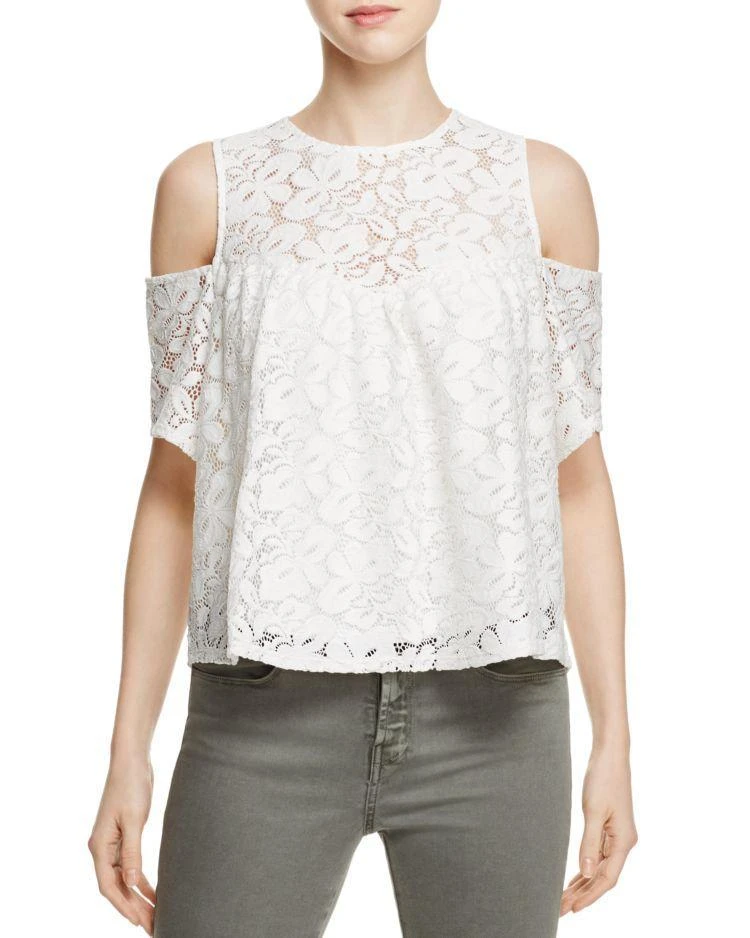 商品Alison Andrews|Cold Shoulder Lace Top,价格¥382,第1张图片