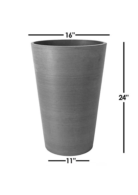 商品belk|Products Algreen Products 16230 Valencia Round Planter Pot Textured Charcoal 18,价格¥409,第3张图片详细描述