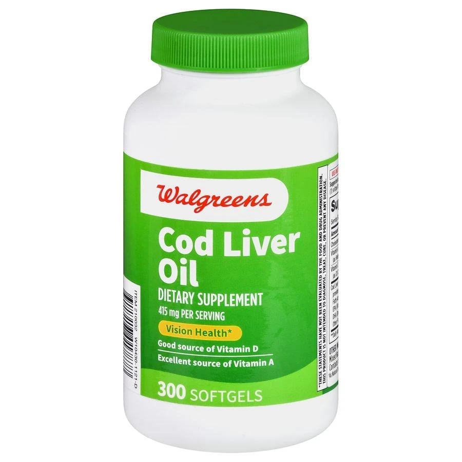 商品Walgreens|Cod Liver Oil 415 mg Softgels (300 days),价格¥126,第1张图片