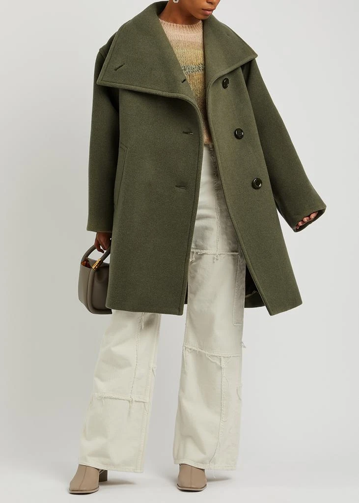 商品Acne Studios|Green wool-blend coat,价格¥8697,第4张图片详细描述