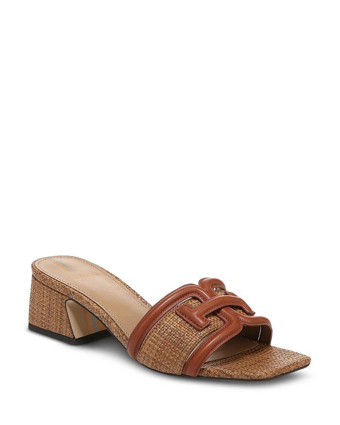 商品Sam Edelman|Women's Waylon Square Toe Logo Block Heel Sandals,价格¥975,第1张图片详细描述