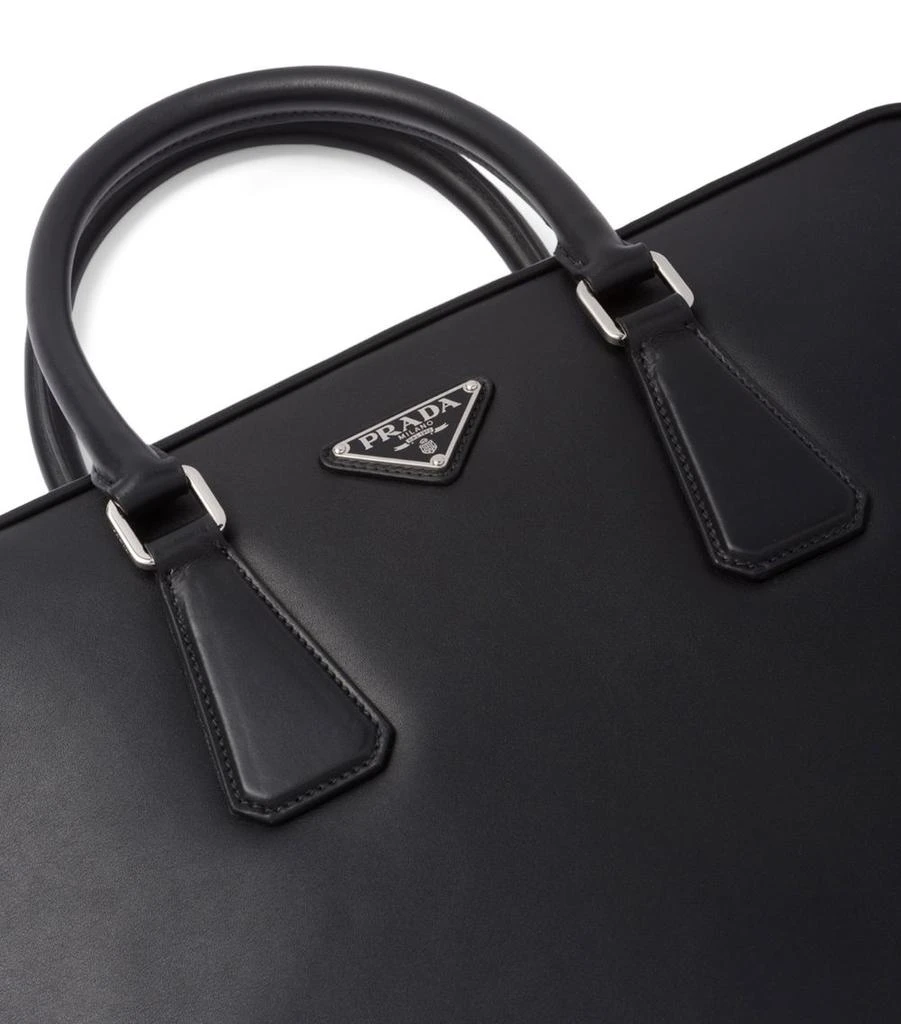 商品Prada|Leather Triangle Briefcase,价格¥33214,第4张图片详细描述
