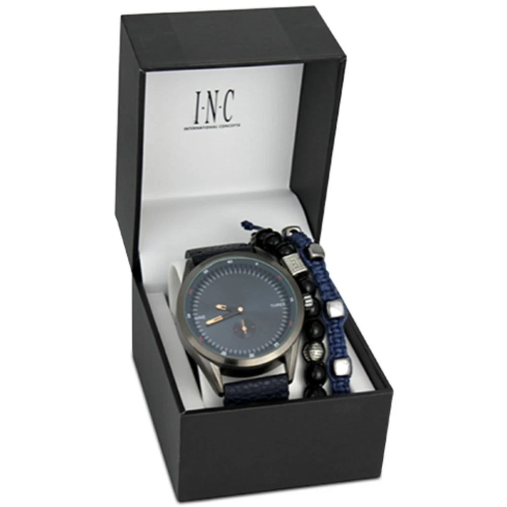 商品INC International|Men's Faux-Leather Strap Watch 43mm Gift Set, Created for Macy's,价格¥310,第3张图片详细描述