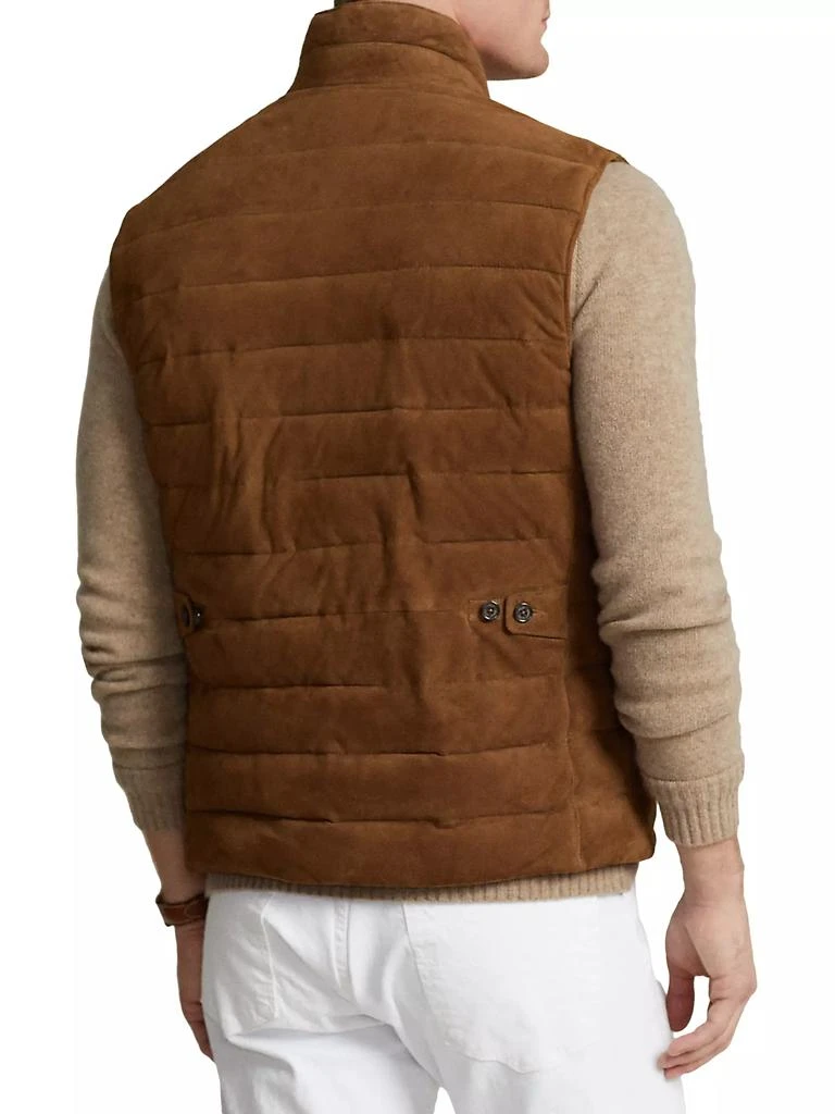 商品Ralph Lauren|South Kent Quilted Suede Vest,价格¥3404,第4张图片详细描述