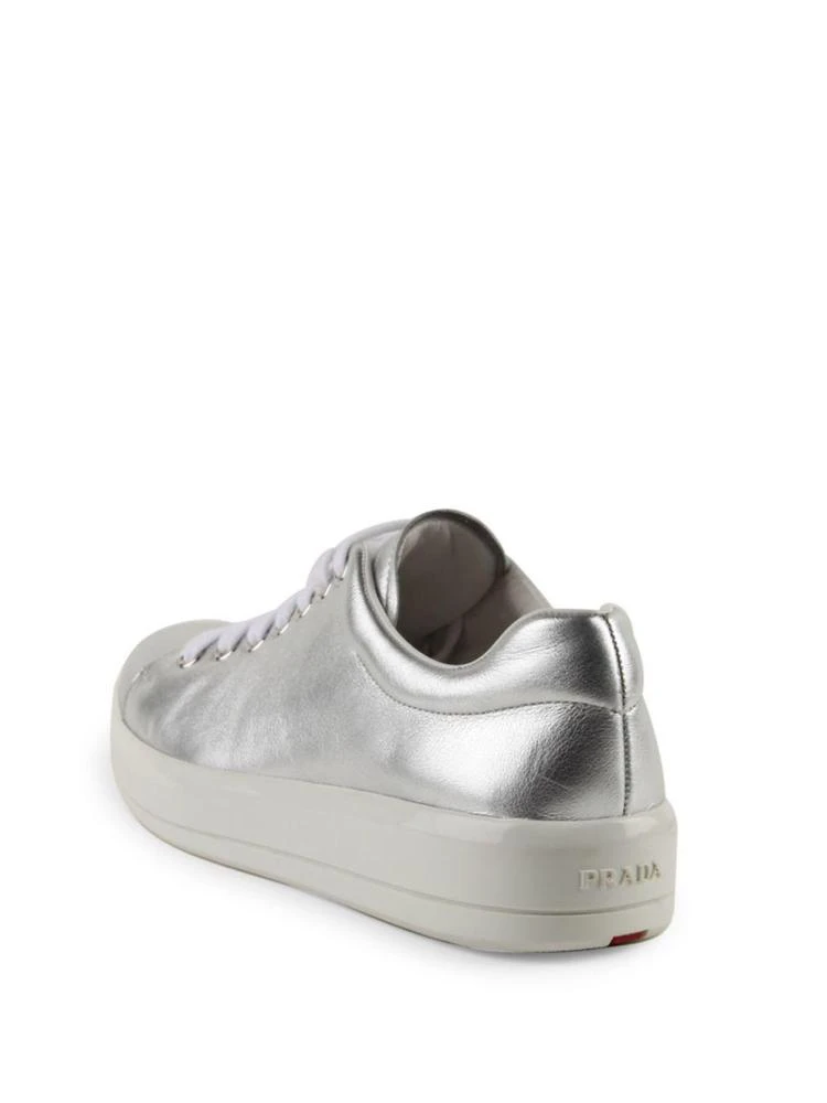 商品Prada|Metallic Leather Sneakers,价格¥1786,第2张图片详细描述