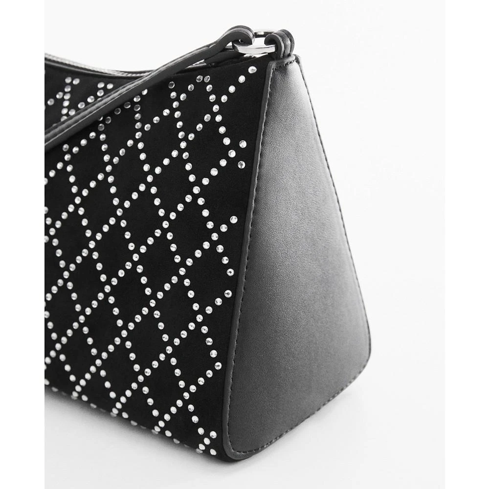 商品Mango|Women's Rhinestone Rhombus Shoulder Bag,价格¥524,第3张图片详细描述