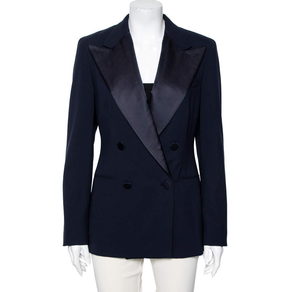 Ralph Lauren Purple Label Navy Blue Wool Double Breasted Tuxedo Jacket M商品第1张图片规格展示