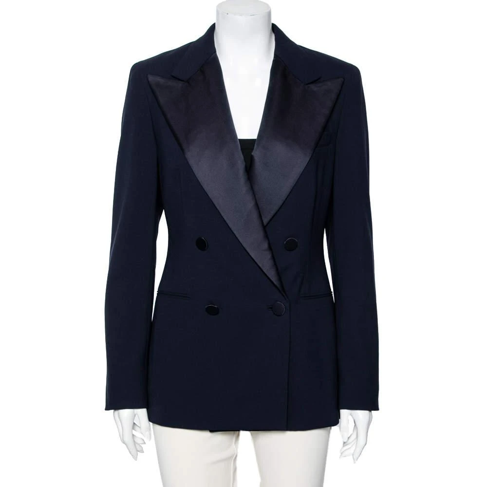 商品[二手商品] Ralph Lauren|Ralph Lauren Purple Label Navy Blue Wool Double Breasted Tuxedo Jacket M,价格¥3134,第1张图片