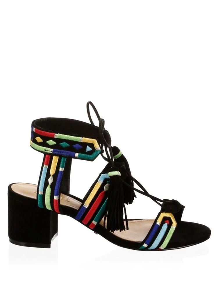 商品Schutz|Liessel Embroidered Leather Sandals,价格¥660,第5张图片详细描述