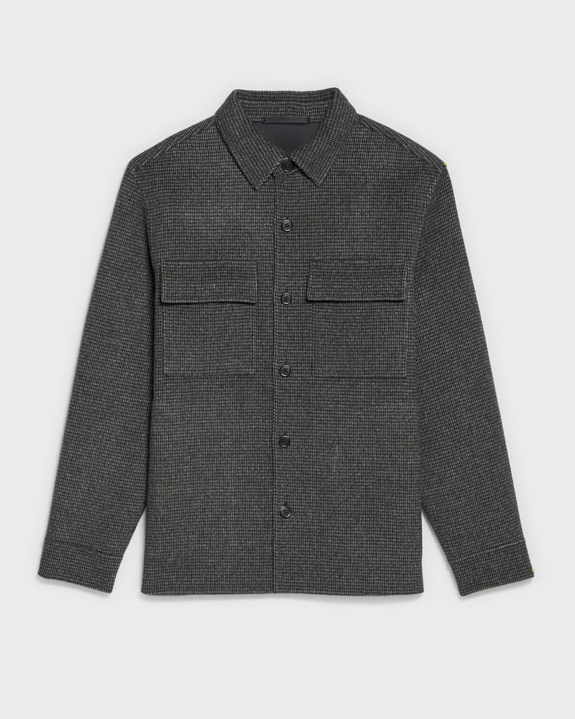 商品Theory|Men's Justin Luxe Grid Check Shirt Jacket,价格¥2984,第4张图片详细描述