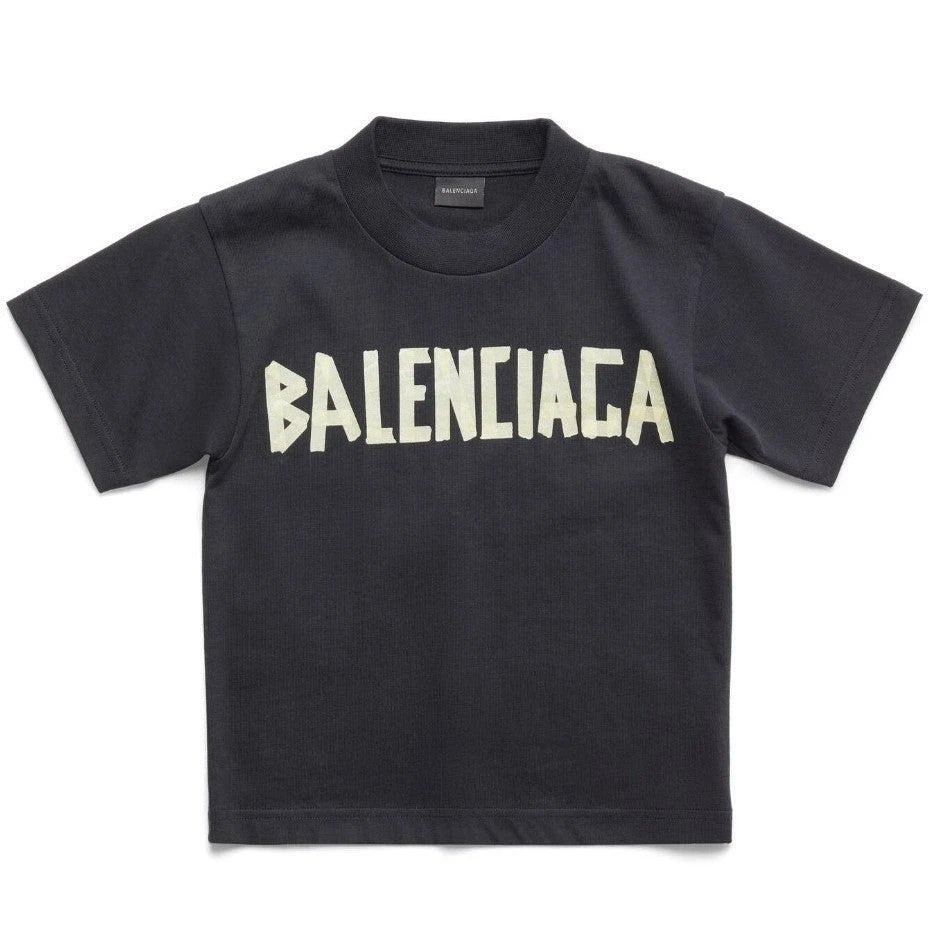 商品Balenciaga|儿童黑色徽标T恤,价格¥1678,第2张图片详细描述