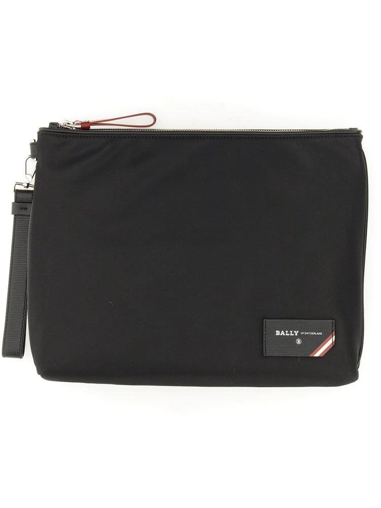 商品Bally|Bally Logo Patch Zipped Clutch Bag,价格¥1747,第1张图片