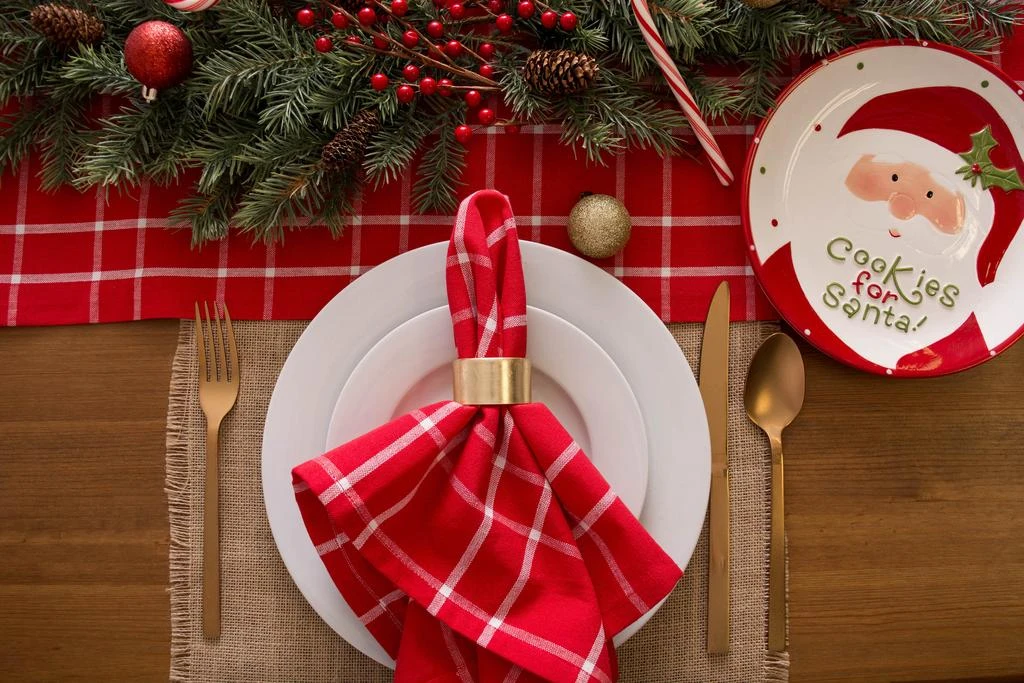 商品DII|Holly Berry Plaid Table Runner,价格¥286,第2张图片详细描述