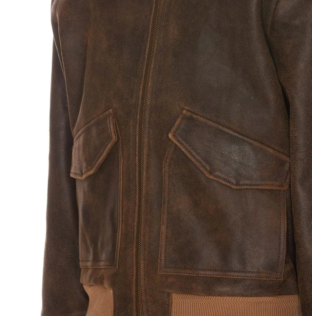商品Zadig&Voltaire|Zadig & Voltaire Long Sleeved Zipped Leather Jacket,价格¥4047,第4张图片详细描述