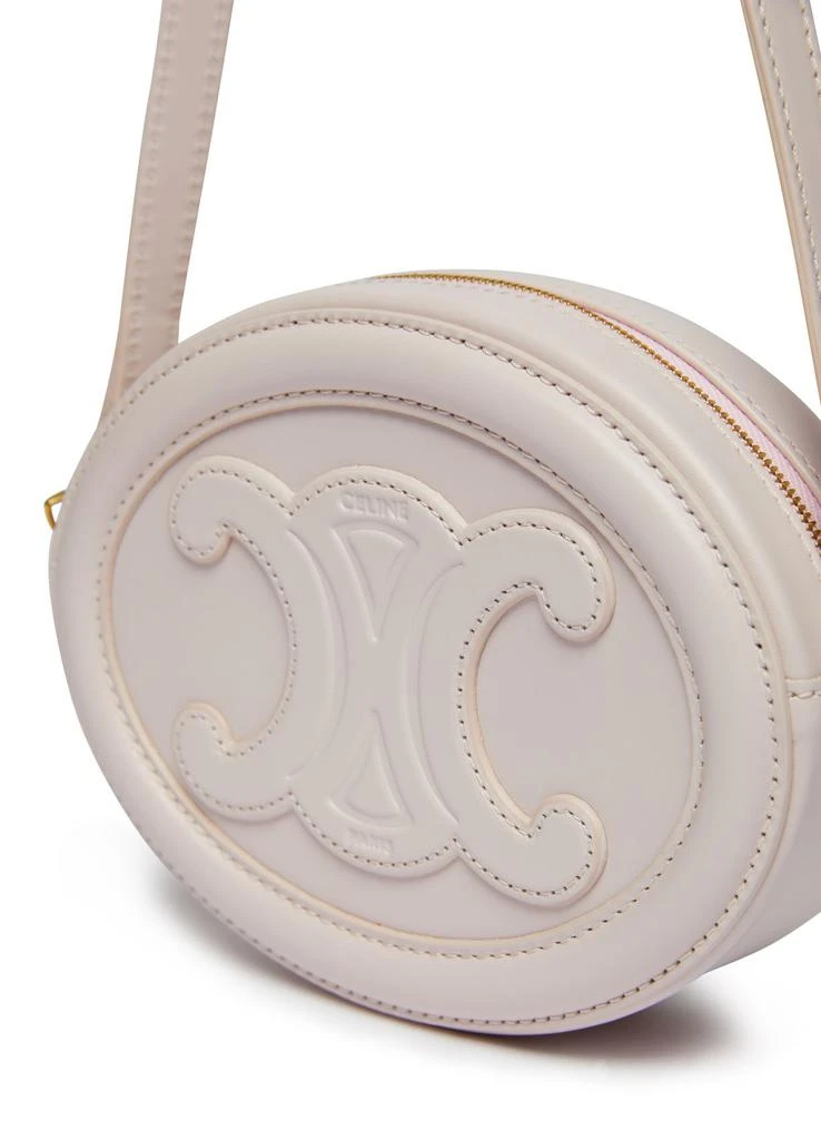 Crossbody oval purse cuir Triomphe in smooth calfskin 商品