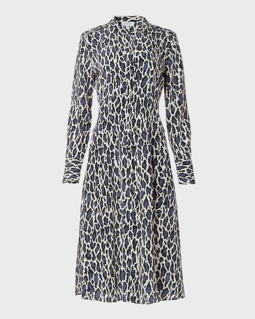 商品Equipment|Thea Animal-Print Button-Down Midi Dress,价格¥3937,第4张图片详细描述