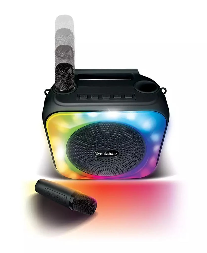 商品Brookstone|Karaoke Dynamite Duo Wireless Led Speaker With 2 Wireless Microphones,价格¥225,第3张图片详细描述