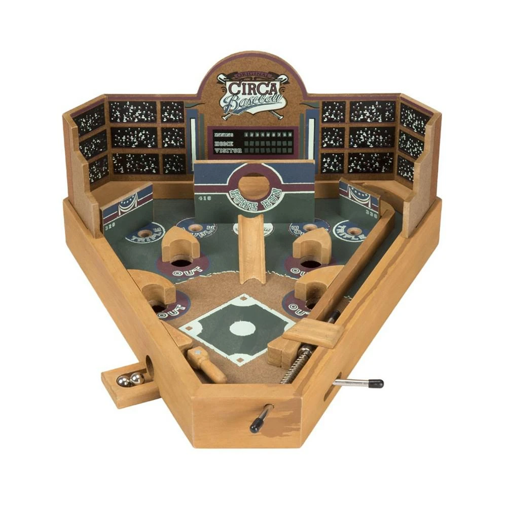 商品Trademark Global|Hey Play Baseball Pinball Tabletop Skill Game - Classic Miniature Wooden Retro Sports Arcade Desktop Toy For Adult Collectors And Children,价格¥362,第2张图片详细描述
