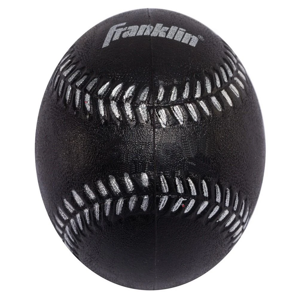 商品Franklin|9.5" Black/Tan Pvc Right Handed Thrower Baseball Glove With Ball,价格¥241,第2张图片详细描述