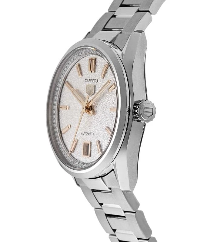 商品TAG Heuer|Tag Heuer Carrera Automatic Silver Diamond Steel Women's Watch WBN231B.BA0001,价格¥28459,第3张图片详细描述